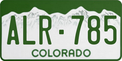 CO license plate ALR785