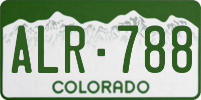 CO license plate ALR788
