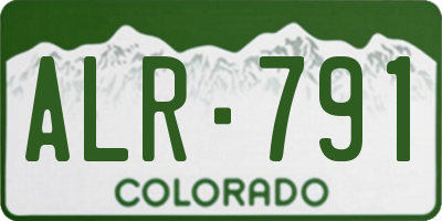 CO license plate ALR791