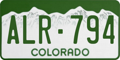CO license plate ALR794