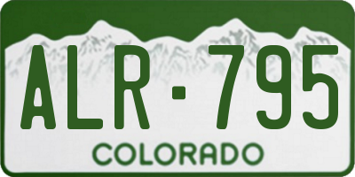 CO license plate ALR795