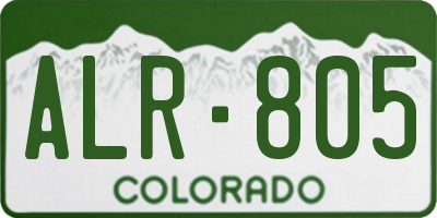 CO license plate ALR805
