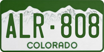 CO license plate ALR808