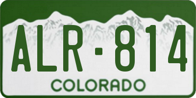 CO license plate ALR814