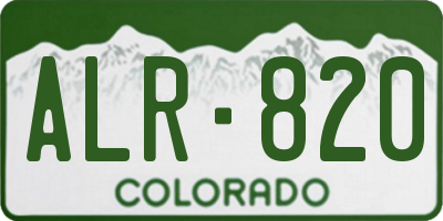 CO license plate ALR820
