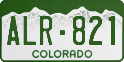 CO license plate ALR821
