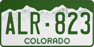 CO license plate ALR823