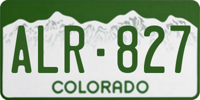 CO license plate ALR827