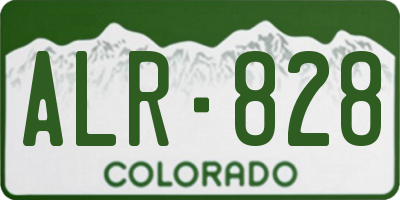 CO license plate ALR828