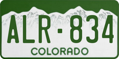 CO license plate ALR834
