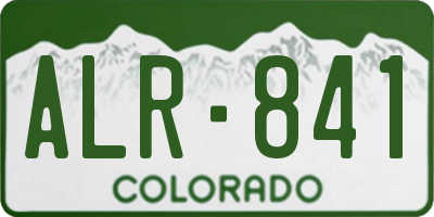 CO license plate ALR841