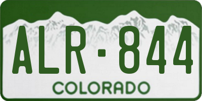 CO license plate ALR844