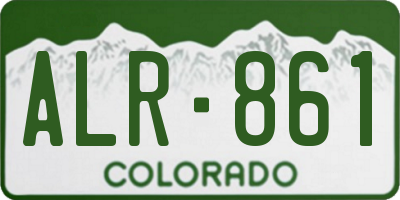 CO license plate ALR861