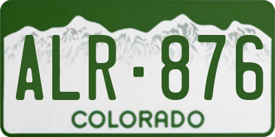 CO license plate ALR876