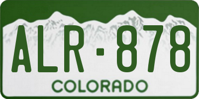 CO license plate ALR878
