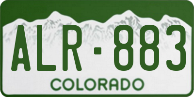 CO license plate ALR883