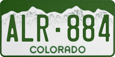 CO license plate ALR884