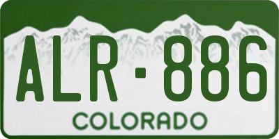 CO license plate ALR886