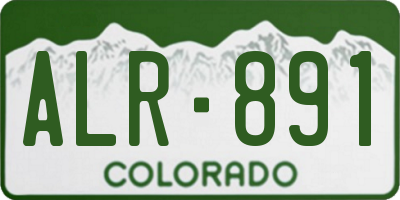 CO license plate ALR891