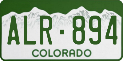 CO license plate ALR894
