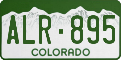 CO license plate ALR895