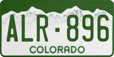 CO license plate ALR896