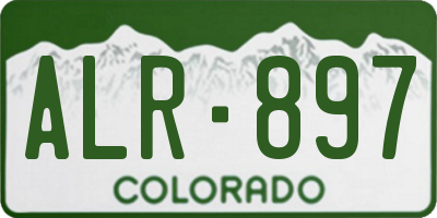 CO license plate ALR897