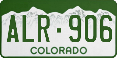 CO license plate ALR906