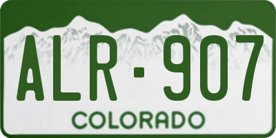 CO license plate ALR907