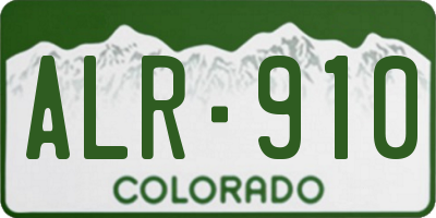 CO license plate ALR910