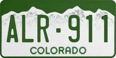 CO license plate ALR911