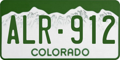 CO license plate ALR912