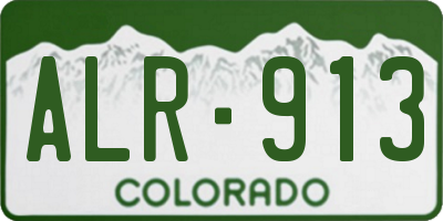 CO license plate ALR913