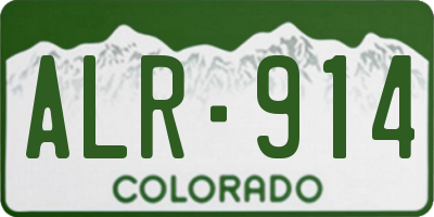 CO license plate ALR914
