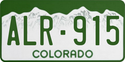CO license plate ALR915