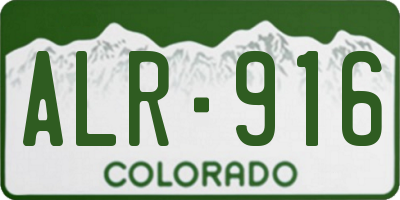 CO license plate ALR916