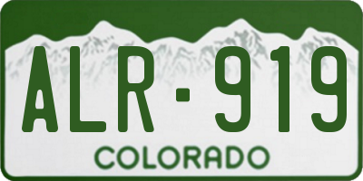 CO license plate ALR919