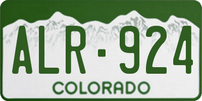 CO license plate ALR924