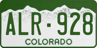 CO license plate ALR928