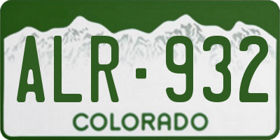 CO license plate ALR932