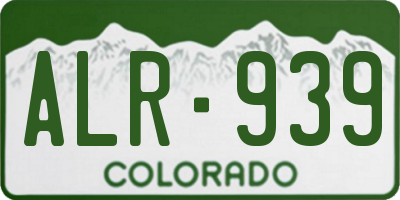 CO license plate ALR939