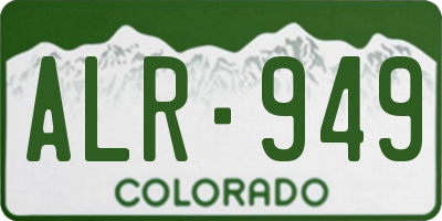 CO license plate ALR949