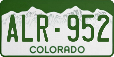 CO license plate ALR952
