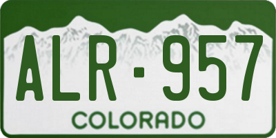 CO license plate ALR957