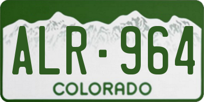 CO license plate ALR964