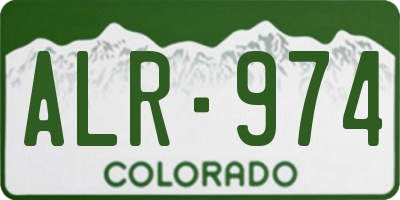 CO license plate ALR974