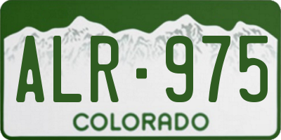 CO license plate ALR975