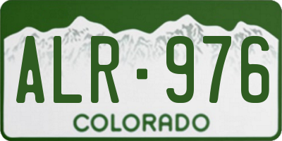 CO license plate ALR976