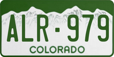 CO license plate ALR979