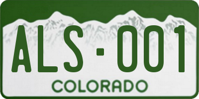CO license plate ALS001